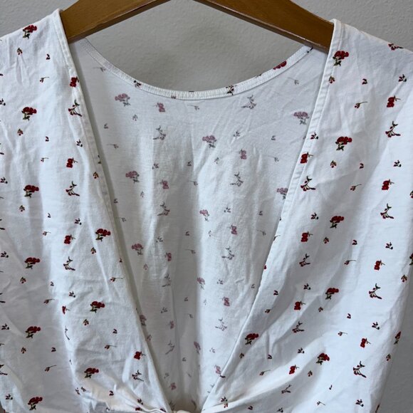 Wilfred Adela Backless Floral Tee • Espace Goji Berry • XS • Cottagecore Red - Picture 13 of 16